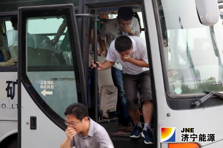 義橋煤礦通勤車消防應急演練圓滿結束