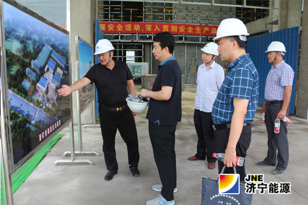 虢洪增一行到濟礦安泰園區建設現場調研指導工作