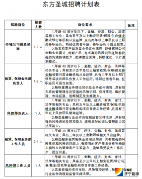 濟寧能源發展集團有限公司  東方圣城租賃有限公司招聘簡章