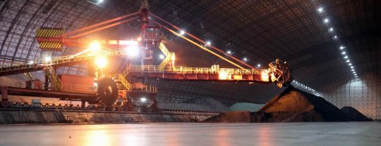 濟礦物流堆取料機無人化控制系統成功完成整列來煤堆卸
