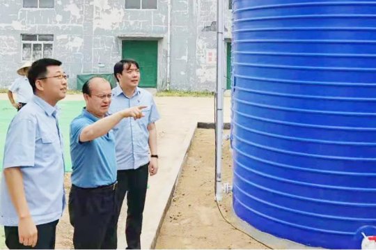 馬金平到安居煤礦督導高鹽水治理項目調試運行工作