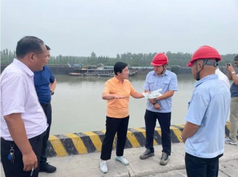 陳穎到集團公司太平港、梁山港檢查指導港口污染防治集中整治工作