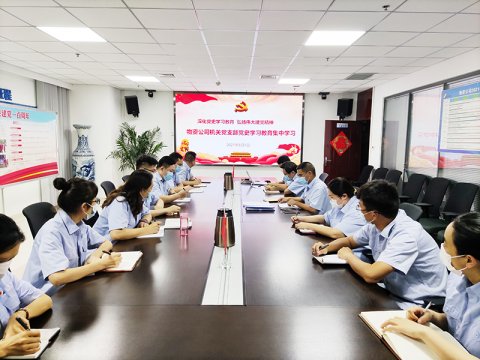 物資公司機關黨支部、分部黨支部開展黨史學習教育集中學習活動