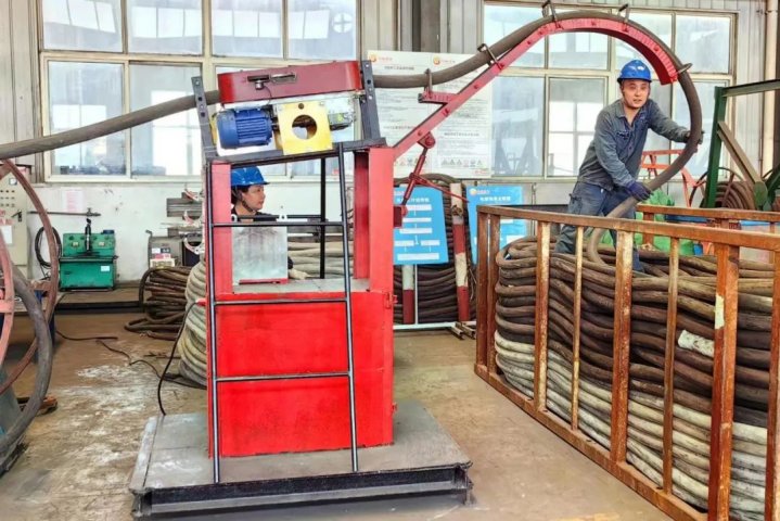 陽城煤電第二代電纜盤繞機上線了
