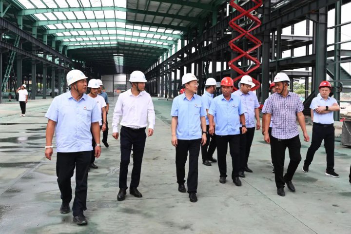王崇景帶隊到智慧新鋼調研重點項目建設工作