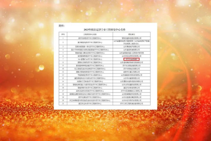 全市唯一！金橋煤礦順利通過濟寧市工程研究中心認定
